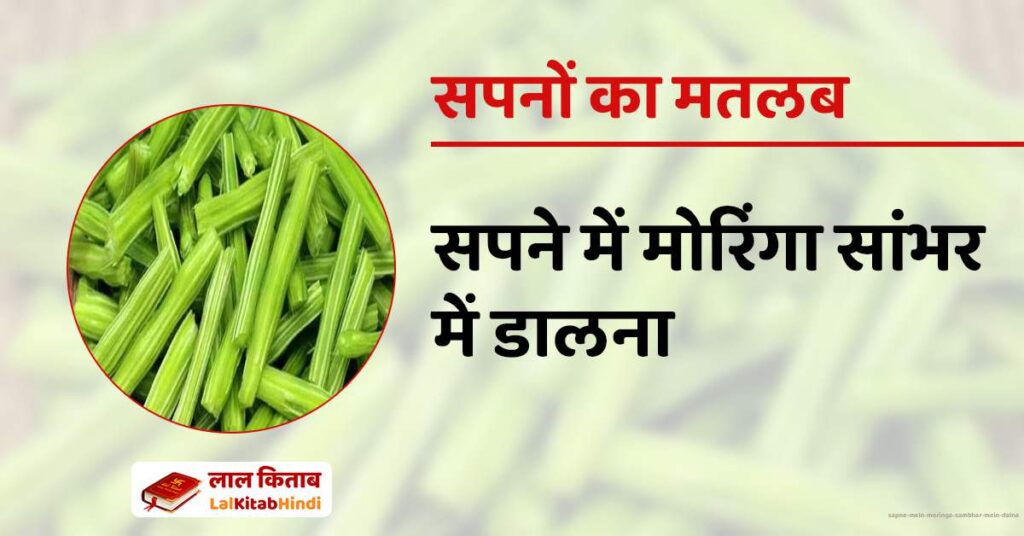 Sapne mein Moringa Sambhar Mein Dalna